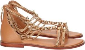 Emanuelle Vee Platte sandalen Bruin Dames