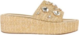 Emanuelle Vee Sliders Beige Dames