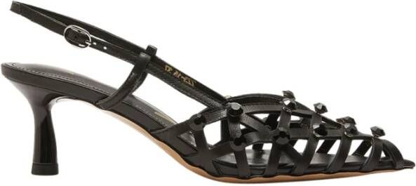 Emanuelle Vee Zwarte Sandalen met Strass Detail Black Dames