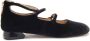 E uelle Vee Zwarte Velvet Mary Jane Ballerina Schoenen - Thumbnail 1