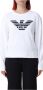 Emporio Ar i Adelaar Logo Sweatshirt Wit Katoen - Thumbnail 1