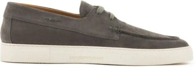 Emporio Armani Anthracite Crosta Sneaker Gray Heren