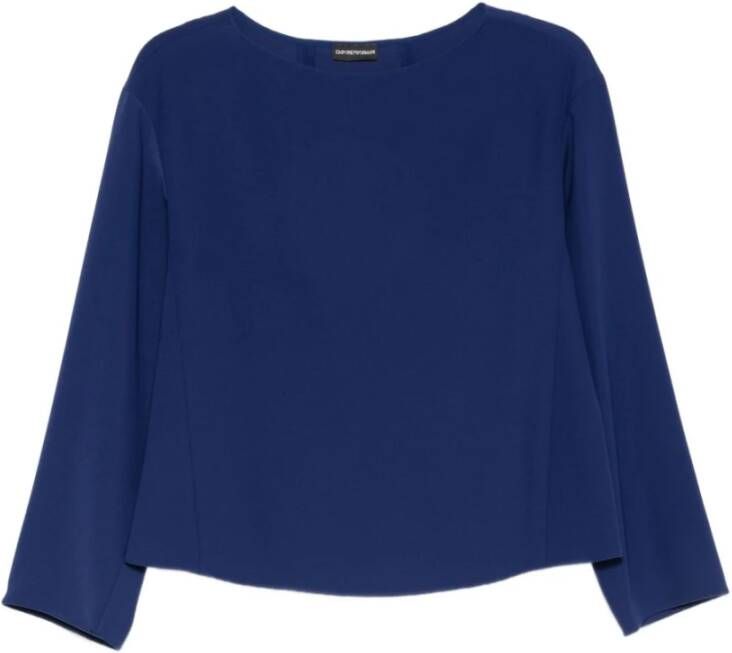 Emporio Ar i Blauwe Boothals Top Rechte Zoom