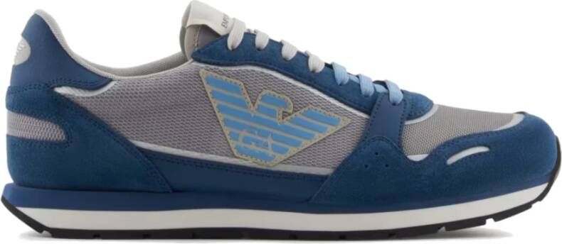 Emporio Armani Blauwe lage top sneakers X4X537Xn730U551