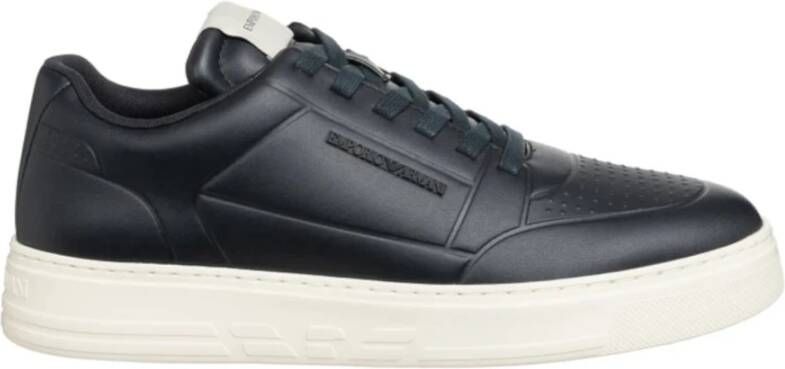 Emporio Armani Heren Sneakers Stijlvol en Trendy Blue Heren