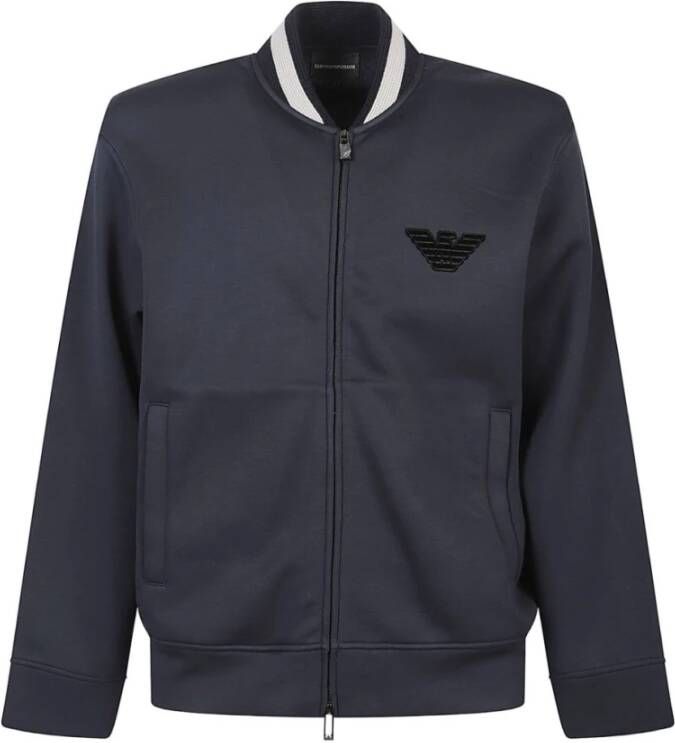 Emporio Ar i Blauwe Rits Sweater Adelaarsembleem