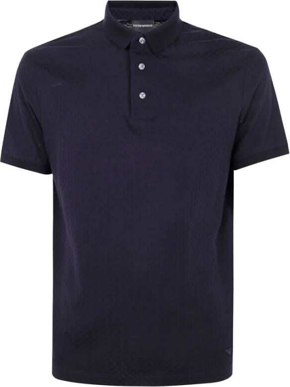 Emporio Ar i Blauwe T-shirts en Polo's met Adelaarborduurwerk