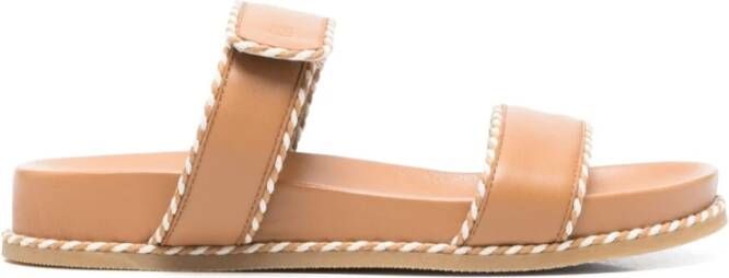 Emporio Ar i Bruine sandalen met leren binnenzool