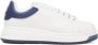 Emporio Armani Wit Blauw Leren Sneakers Vetersluiting White Heren - Thumbnail 1