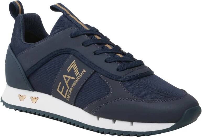 Emporio Armani EA7 Blauwe Sneakers voor Heren Blauw Heren