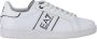 Emporio Armani EA7 Witte Leren Sneakers met Geperforeerd Bovenwerk en Contrastdetails White Heren - Thumbnail 9