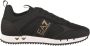 Emporio Armani EA7 Zwarte Gouden Witte Sneaker Unisex Hardloopschoen Black Heren - Thumbnail 1