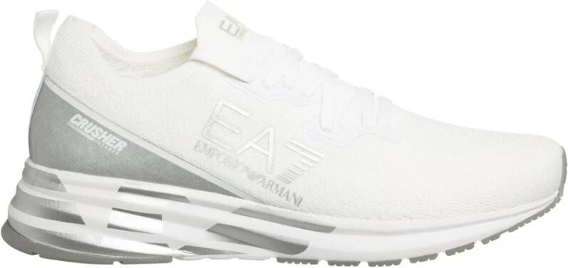 Emporio Armani EA7 Crusher Distance Knit Sneakers Wit Heren