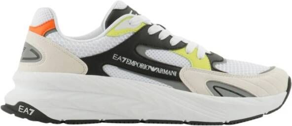 Emporio Armani EA7 Witte Sneakers Sonic Mix Hardloopschoenen Multicolor Heren