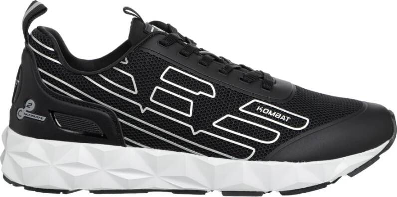 Emporio Armani EA7 Effen Veterschoenen Black Heren