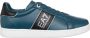 Emporio Armani EA7 Heren Leren Sneakers Met Patroon Blue Heren - Thumbnail 1