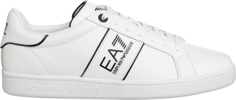 Emporio Armani EA7 Klassieke Sneakers met Vetersluiting Wit Heren