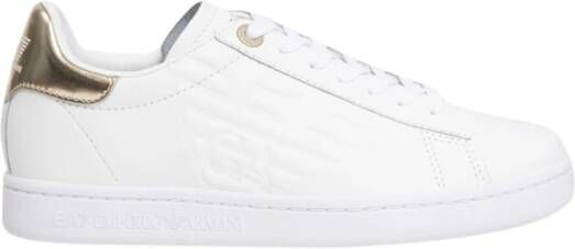 Emporio Armani EA7 Witte leren sneakers met adelaarslogo White Dames - Foto 9