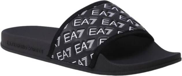 Emporio Armani EA7 Logo Flip Flops Black Heren