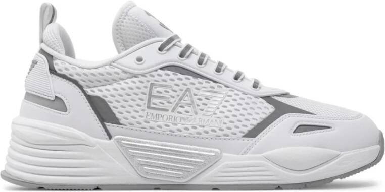 Emporio Ar i EA7 Mesh Logo Sneakers Baskets White