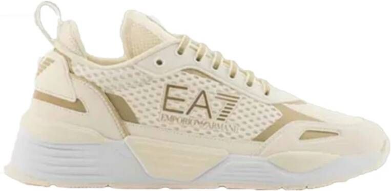 Emporio Armani EA7 Mesh Logo Sneakers Beige Dames