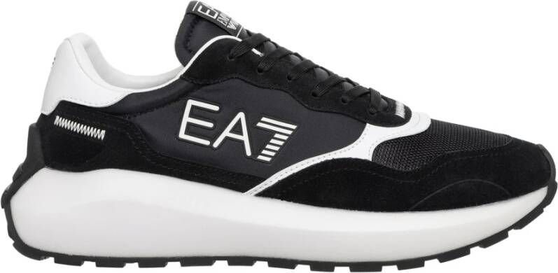 Emporio Armani EA7 Multicolor Vetersluiting Sneakers Black Heren