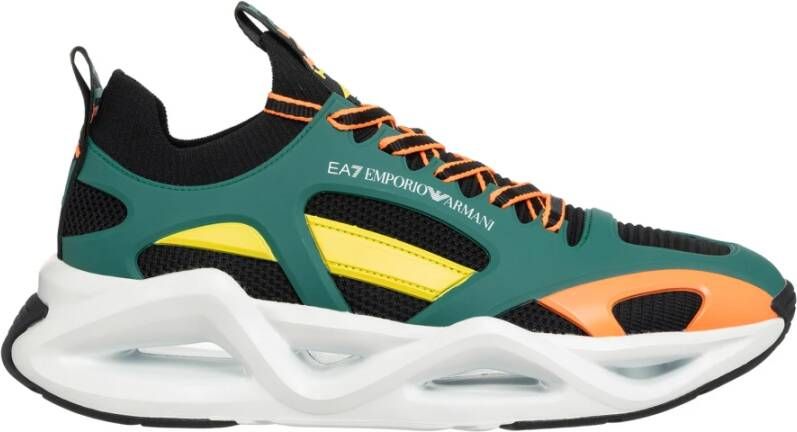 Emporio Armani EA7 Multikleur Vetersluiting Sneakers Multicolor Heren