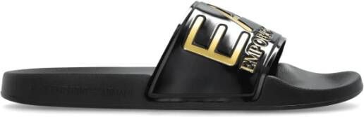 Emporio Armani EA7 Rubberen slides Black Heren