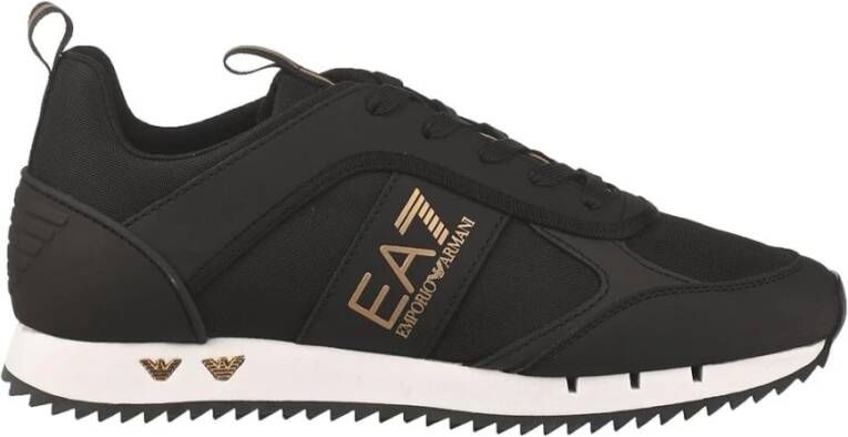 Emporio Armani EA7 Zwarte Gouden Witte Sneaker Unisex Hardloopschoen Black Heren