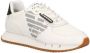 EA7 Emporio Armani Sneakers van leermix met labelprint model 'Basic Runner Eagle' - Thumbnail 7