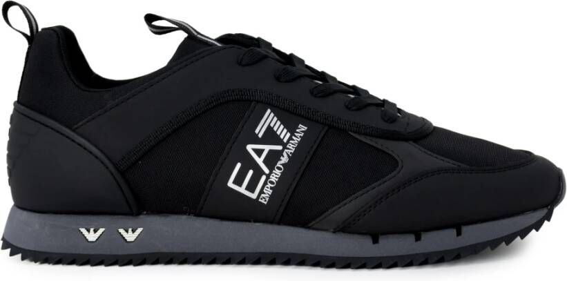 Emporio Armani EA7 Nieuwe Armani Noir Sneakers met Zilveren Logo Black Heren - Foto 5