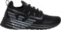 Emporio Armani EA7 Zwarte sportieve sneakers met rubberen zool Black Heren - Thumbnail 2