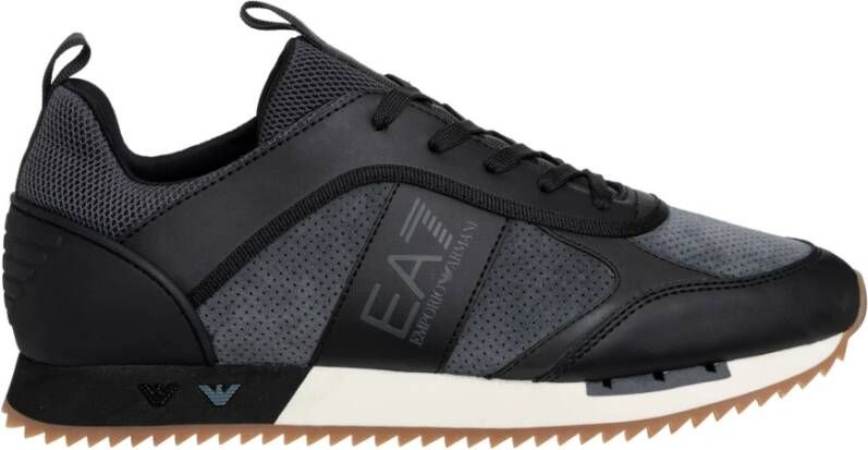 Emporio Armani EA7 Zwart & Wit Sportieve Lage Sneakers Black Heren