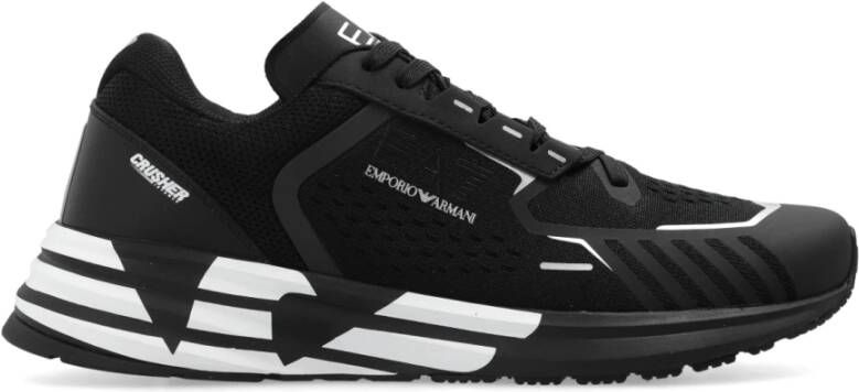 Emporio Armani EA7 Sneakers met logo Black Heren