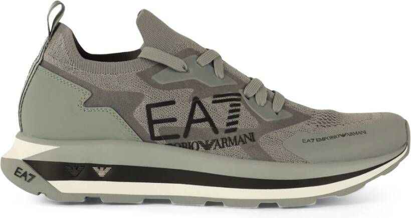 Emporio Armani EA7 Sneakers met Logo Print Gray Heren