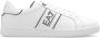 Emporio Armani EA7 Witte Leren Sneakers met Geperforeerd Bovenwerk en Contrastdetails White Heren - Thumbnail 2