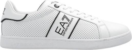 Emporio Armani EA7 Sneakers met logo Wit Heren