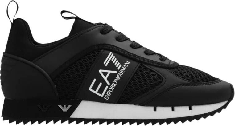 Emporio Armani EA7 Sneakers met logo Zwart Dames