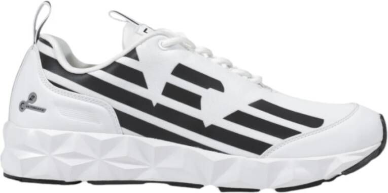 Emporio Armani EA7 Sneakers met print en rubberen zool White Heren