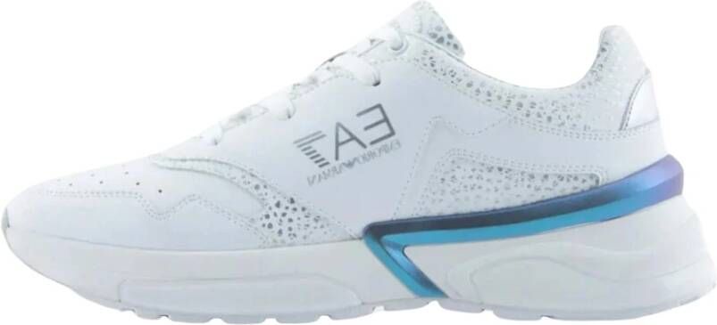 Emporio Armani EA7 Eco Leren Veterschoenen White Dames