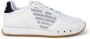 EA7 Emporio Armani Sneakers van leermix met labelprint model 'Basic Runner Eagle' - Thumbnail 5
