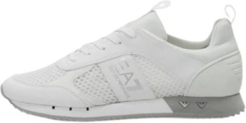 Emporio Ar i EA7 Witte Zilveren Mesh Sneaker Unisex Hardloopschoenen White - Foto 16