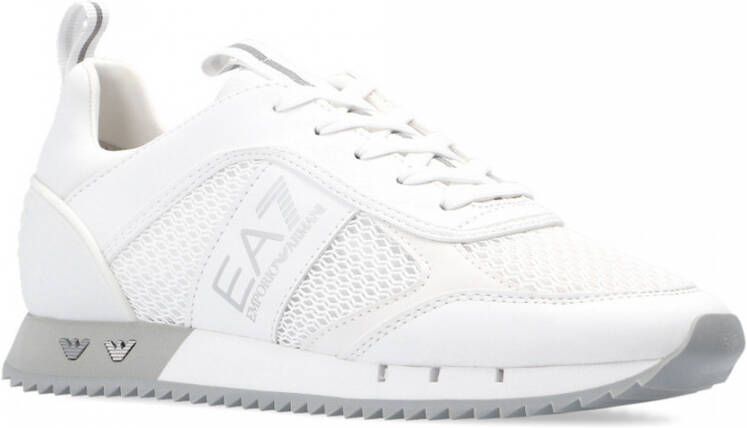 Emporio Ar i EA7 Witte Zilveren Mesh Sneaker Unisex Hardloopschoenen White - Foto 17