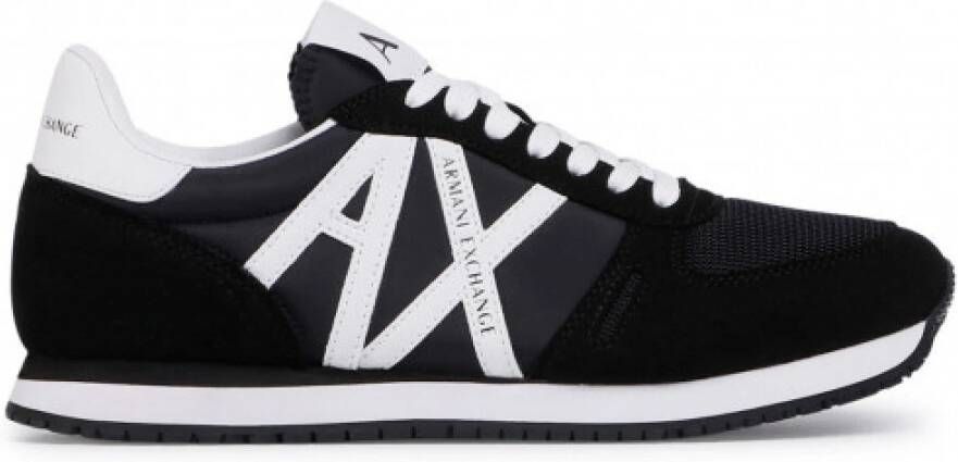 Armani Exchange Zwarte en witte hardloopschoenen Xux017 Xcc68 K489 Black Heren - Foto 9