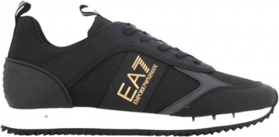 Emporio Armani EA7 Zwarte Gouden Witte Sneaker Unisex Hardloopschoen Zwart Heren - Foto 2