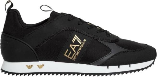 Emporio Armani EA7 Zwarte Gouden Witte Sneaker Unisex Hardloopschoen Black Heren