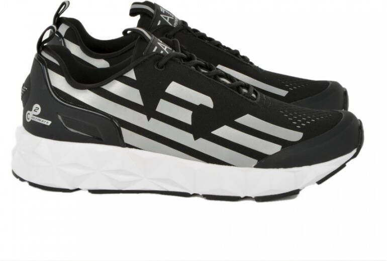 Emporio Ar i EA7 Unisex Sneaker Hardlopen Training Mesh Rubber Zwart Zilver Black - Foto 16