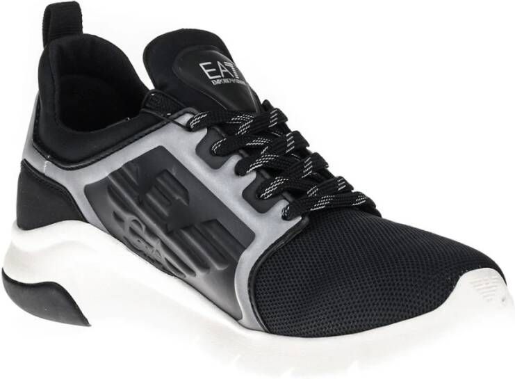 Emporio Armani EA7 Ademende Mesh Sneaker Hardloopschoenen Unisex A-Racer Reflex Black Heren