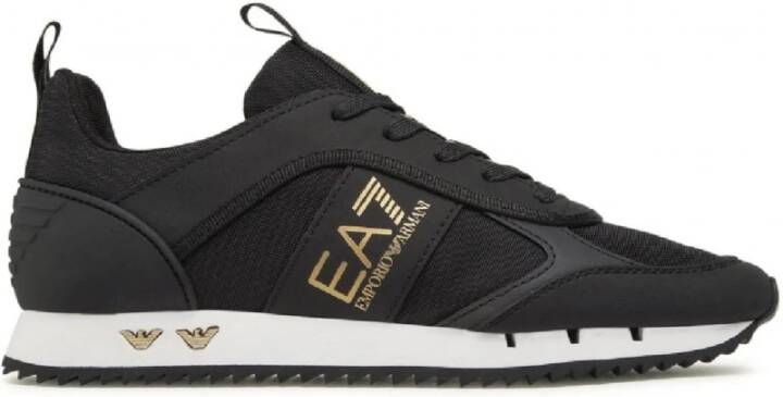 Emporio Armani EA7 Zwarte Gouden Witte Sneaker Unisex Hardloopschoen Black Heren