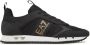 Emporio Armani EA7 Zwarte Gouden Witte Sneaker Unisex Hardloopschoen Black Heren - Thumbnail 1